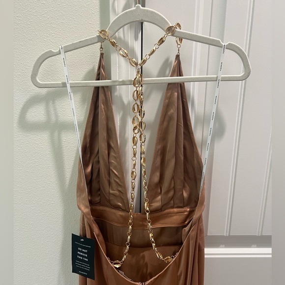 NWT Retrofete Tasha Dress in almond - shell chain straps - size S - Picture 2 of 10